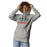 Woman wearing The Woodlands High School Highlanders Carbon Grey Premium Unisex Hoodie 024