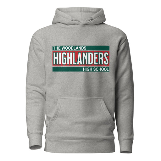 The Woodlands High School Highlanders Carbon Grey Premium Unisex Hoodie 098