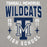 Close-up view of Tomball Memorial High School Wildcats Grey Premium Unisex Hoodie 204