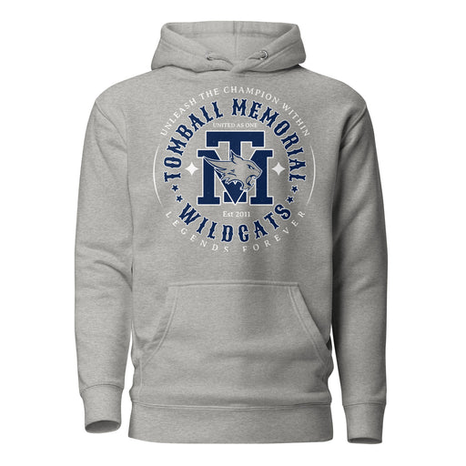 Tomball Memorial High School Wildcats Grey Premium Unisex Hoodie 214