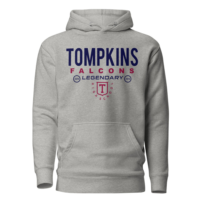 Tompkins High School Falcons Grey Premium Unisex Hoodie 003