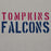 Close-up view of Tompkins High School Falcons Grey Premium Unisex Hoodie 017