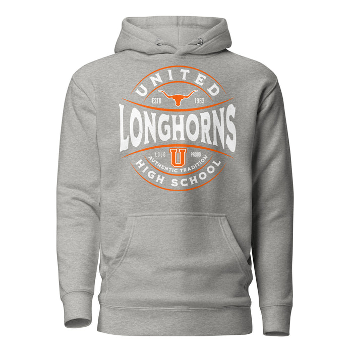 United High School Longhorns Grey Premium Unisex Hoodie 218