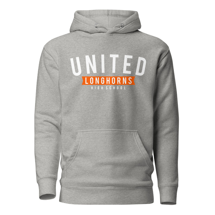 United High School Longhorns Grey Premium Unisex Hoodie 021