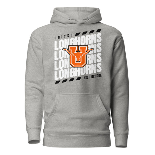 United High School Longhorns Grey Premium Unisex Hoodie 223