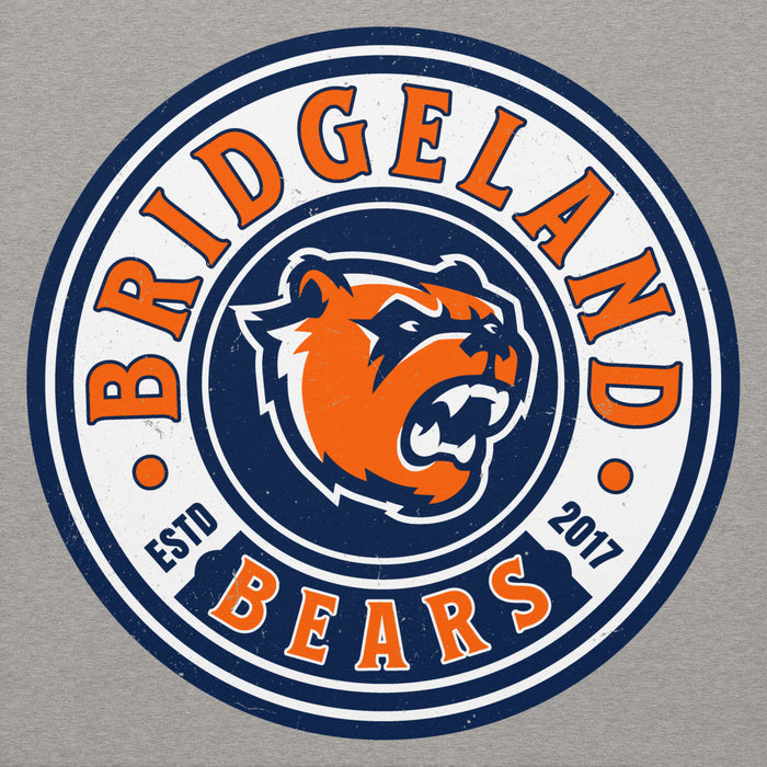 Close-up view of Bridgeland High School Bears Premium Grey Hoodie 220