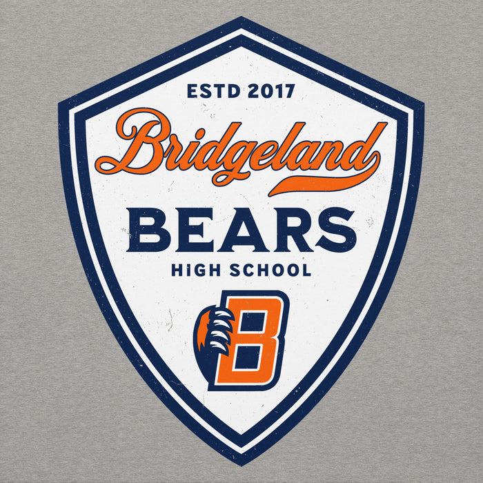 Close-up view of Bridgeland High School Bears Premium Grey Hoodie 225