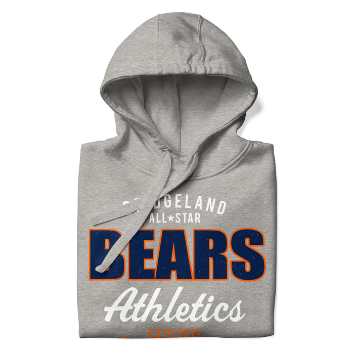 Neatly folded view of Bridgeland High School Bears Premium Grey Hoodie 034