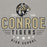 Close-up view of Conroe High School Tigers Carbon Grey Premium Unisex Hoodie 217