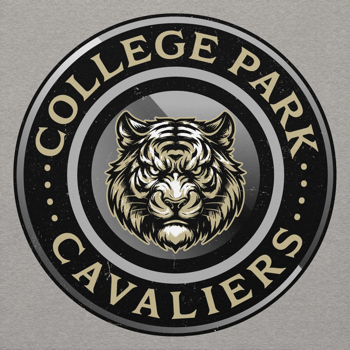 Close-up view of Conroe High School Tigers Carbon Grey Premium Unisex Hoodie 222