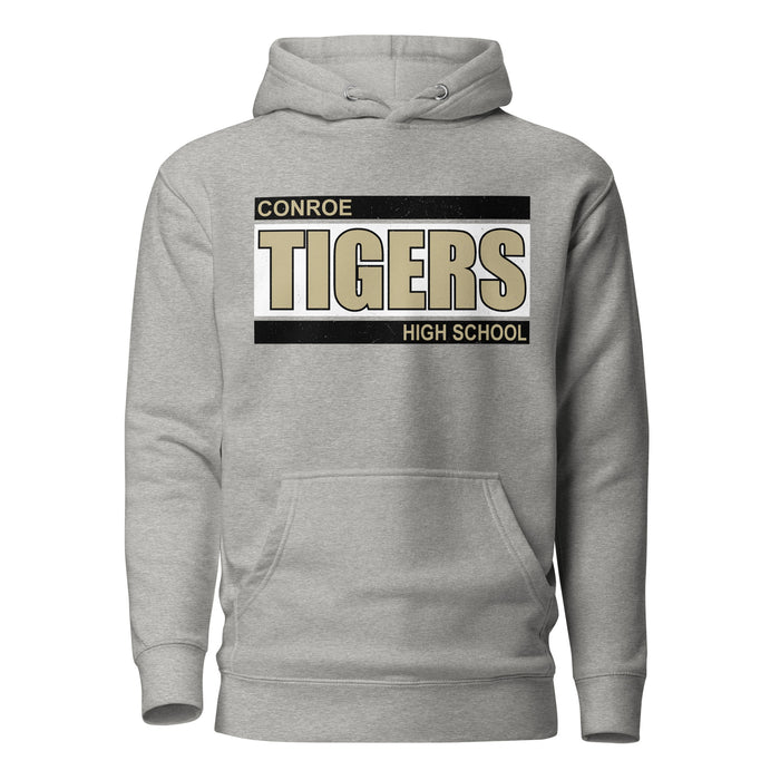 Conroe High School Tigers Carbon Grey Premium Unisex Hoodie 098