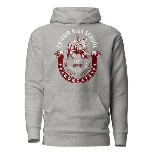 Cy-Fair High School Bobcats Carbon Grey Premium Unisex Hoodie 229