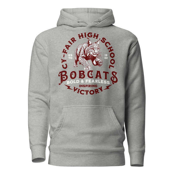 Cy-Fair High School Bobcats Carbon Grey Premium Unisex Hoodie 206