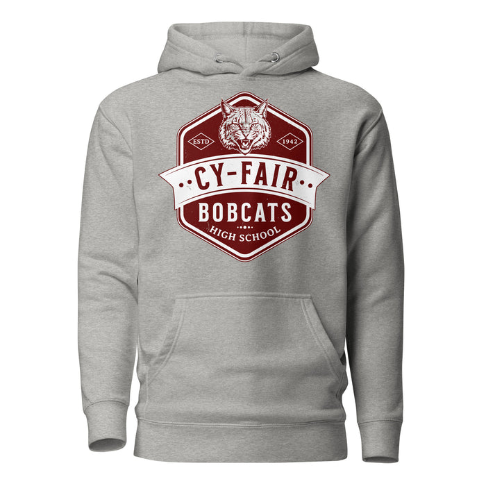 Cy-Fair High School Bobcats Carbon Grey Premium Unisex Hoodie 209