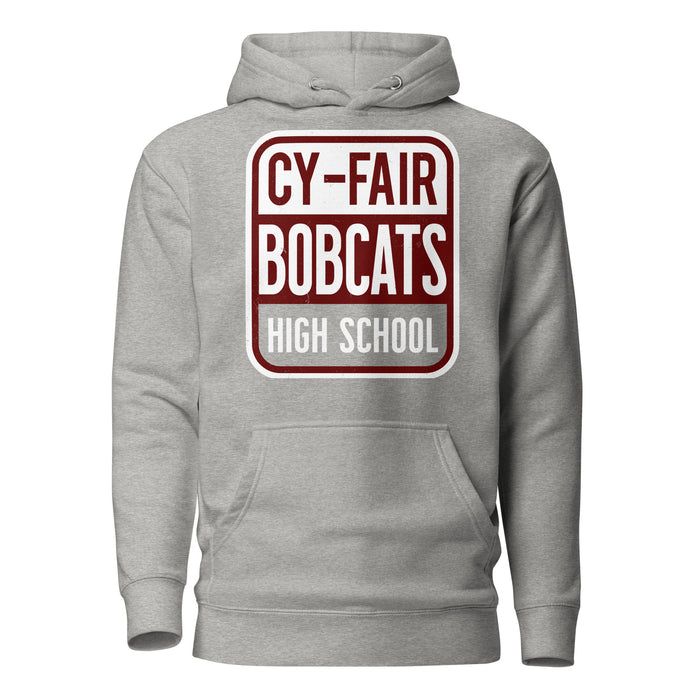 Cy-Fair High School Bobcats Carbon Grey Premium Unisex Hoodie 001