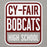 Close-up view of Cy-Fair High School Bobcats Carbon Grey Premium Unisex Hoodie 001