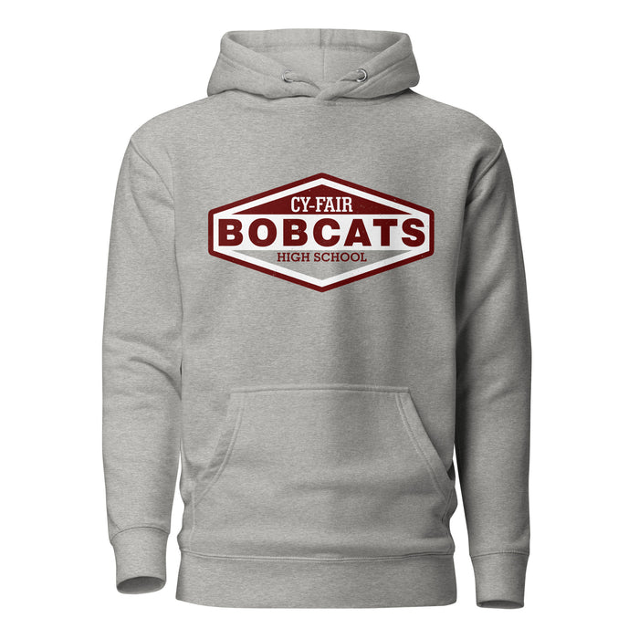 Cy-Fair High School Bobcats Carbon Grey Premium Unisex Hoodie 009