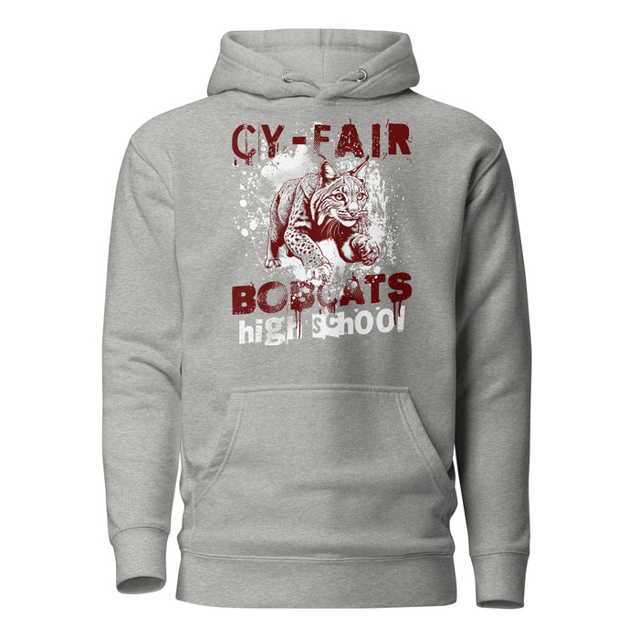 Cy-Fair High School Bobcats Carbon Grey Premium Unisex Hoodie 205
