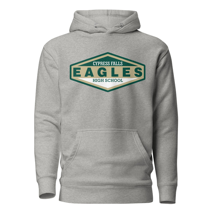 Cypress Falls High School Eagles Heather Grey Premium Unisex Hoodie 009