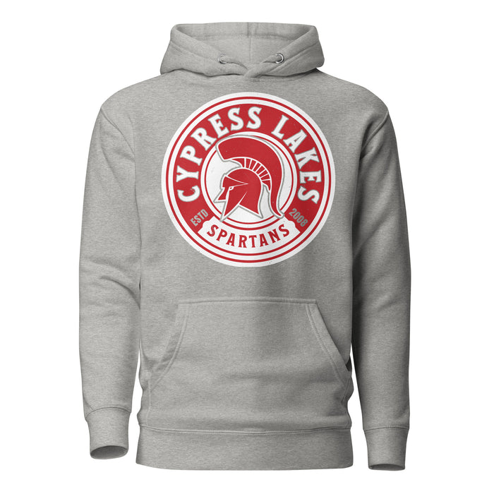 Cypress Lakes High School Spartans Heather Grey Premium Unisex Hoodie 220