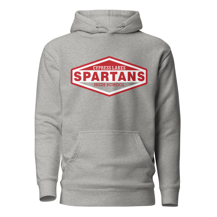 Cypress Lakes High School Spartans Heather Grey Premium Unisex Hoodie 009