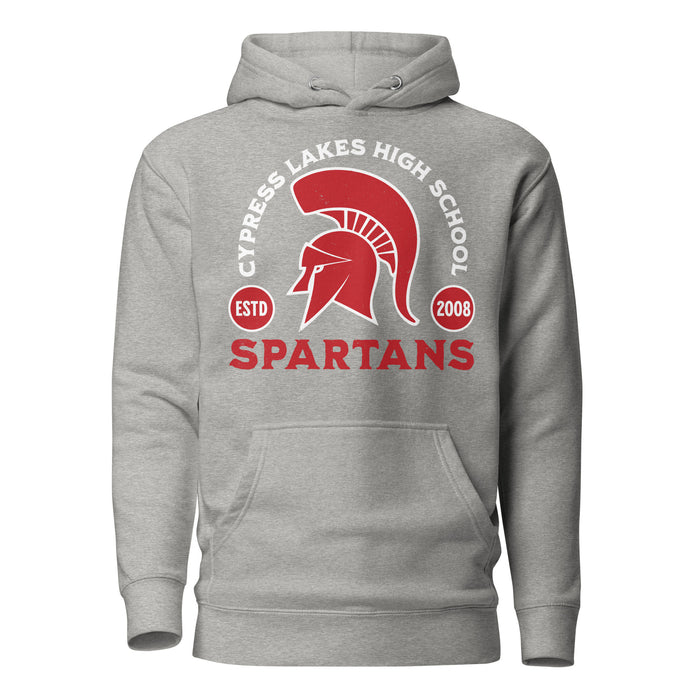 Cypress Lakes High School Spartans Heather Grey Premium Unisex Hoodie 208