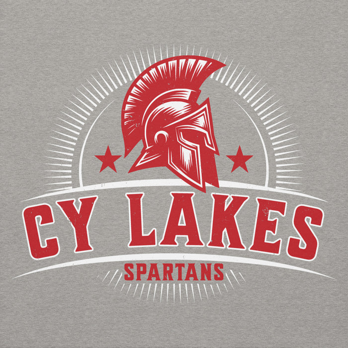 Close-up view of Cypress Lakes High School Spartans Heather Grey Premium Unisex Hoodie 221