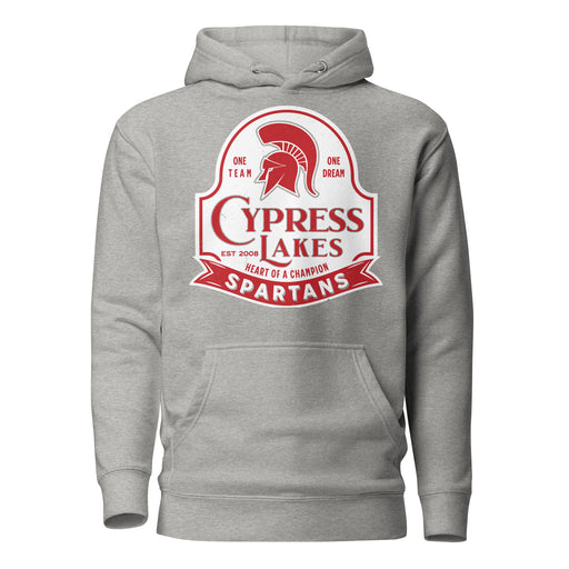 Cypress Lakes High School Spartans Heather Grey Premium Unisex Hoodie 219