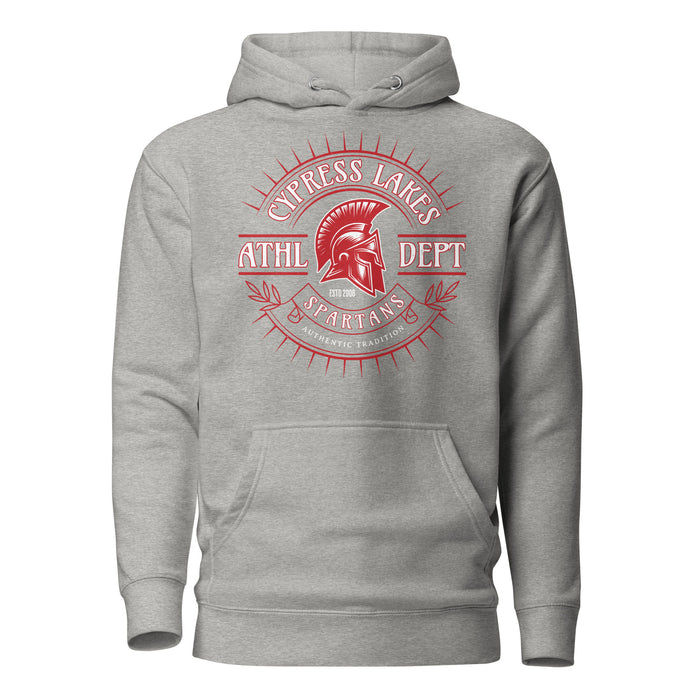 Cypress Lakes High School Spartans Heather Grey Premium Unisex Hoodie 201