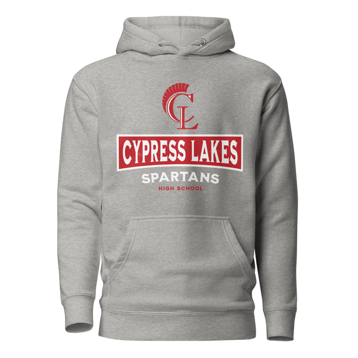 Cypress Lakes High School Spartans Heather Grey Premium Unisex Hoodie 202