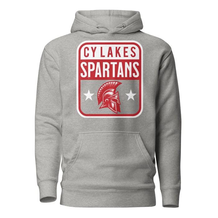 Cypress Lakes High School Spartans Heather Grey Premium Unisex Hoodie 001
