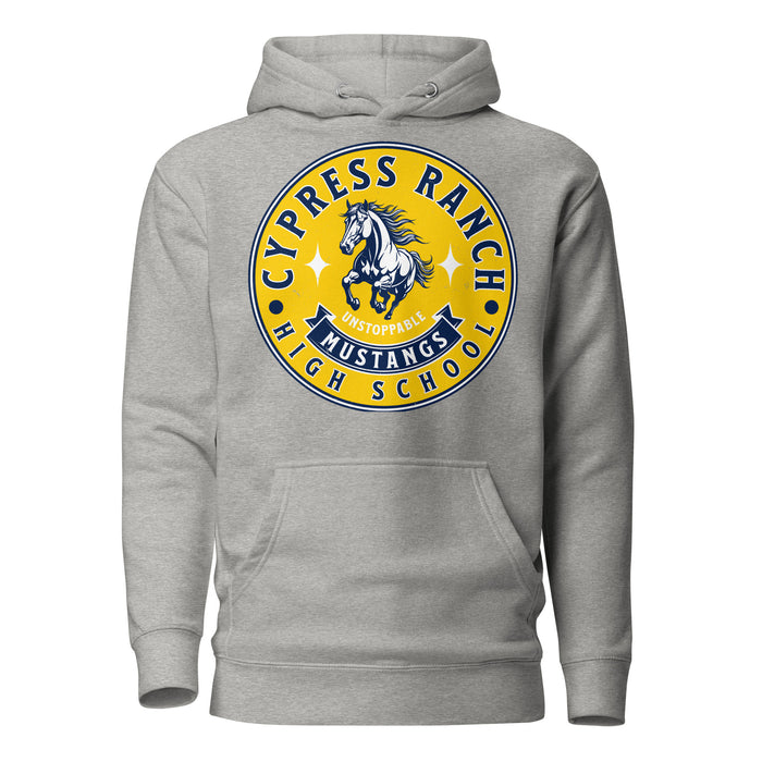 Cypress Ranch High School Mustangs Heather Grey Premium Unisex Hoodie 215
