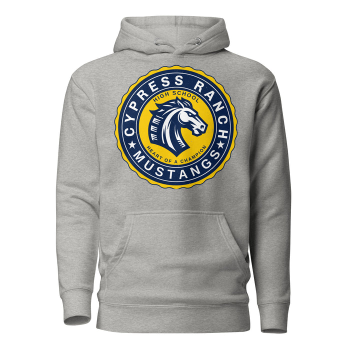 Cypress Ranch High School Mustangs Heather Grey Premium Unisex Hoodie 216