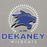 Close-up view of Dekaney High School Wildcats Heather Grey Premium Unisex Hoodie 226