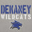 Close-up view of Dekaney High School Wildcats Heather Grey Premium Unisex Hoodie 017