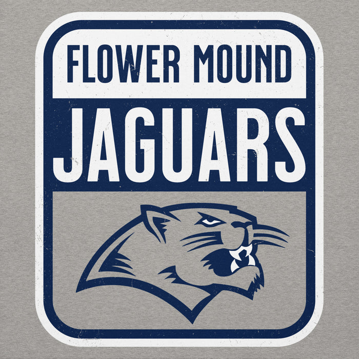Close-up view of Flower Mound High School Jaguars Navy Blue Premium Hoodie 001