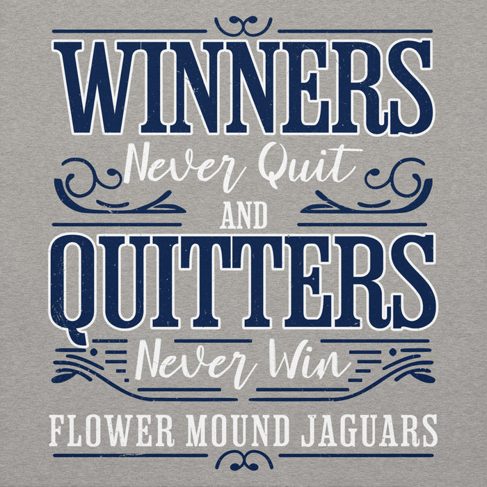 Close-up view of Flower Mound High School Jaguars Navy Blue Premium Hoodie 237