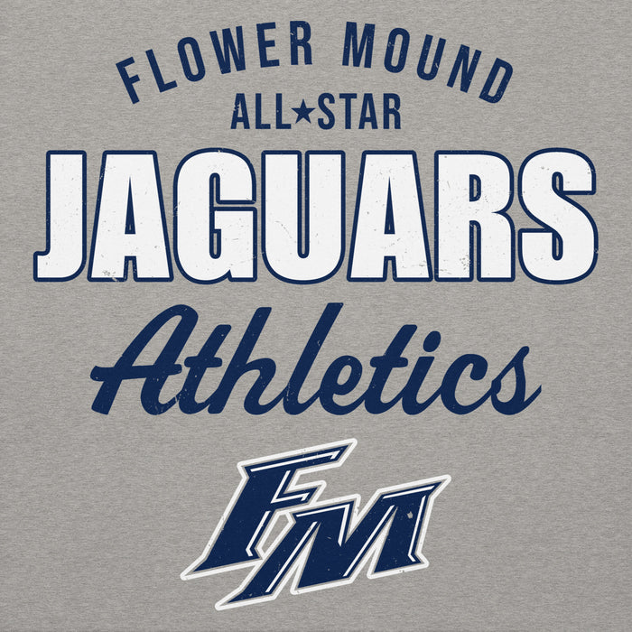 Close-up view of Flower Mound High School Jaguars Navy Blue Premium Hoodie 034