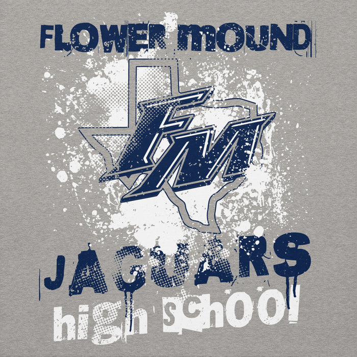 Close-up view of Flower Mound High School Jaguars Navy Blue Premium Hoodie 205