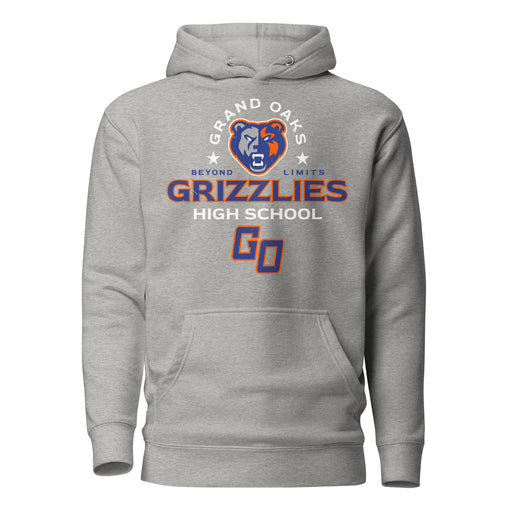 Grand Oaks High School Grizzlies Carbon Grey Premium Unisex Hoodie 222