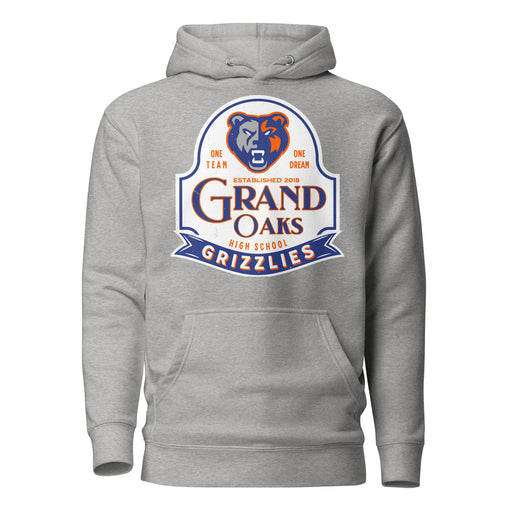 Grand Oaks High School Grizzlies Carbon Grey Premium Unisex Hoodie 219
