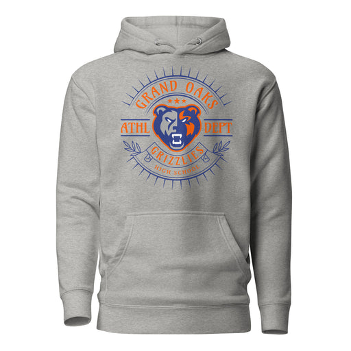 Grand Oaks High School Grizzlies Carbon Grey Premium Unisex Hoodie 201