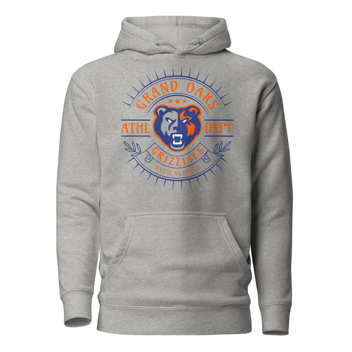 Grand Oaks High School Grizzlies Carbon Grey Premium Unisex Hoodie 201