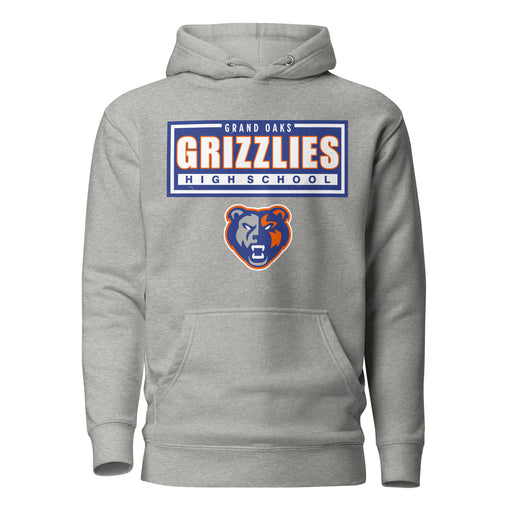 Grand Oaks High School Grizzlies Carbon Grey Premium Unisex Hoodie 049