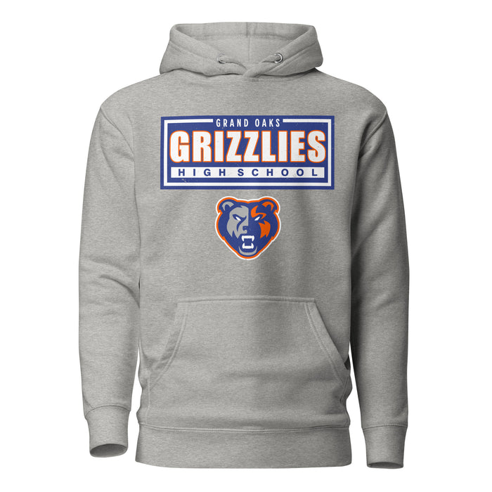 Grand Oaks High School Grizzlies Carbon Grey Premium Unisex Hoodie 049