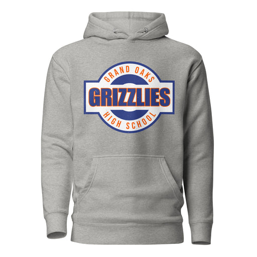 Grand Oaks High School Grizzlies Carbon Grey Premium Unisex Hoodie 011