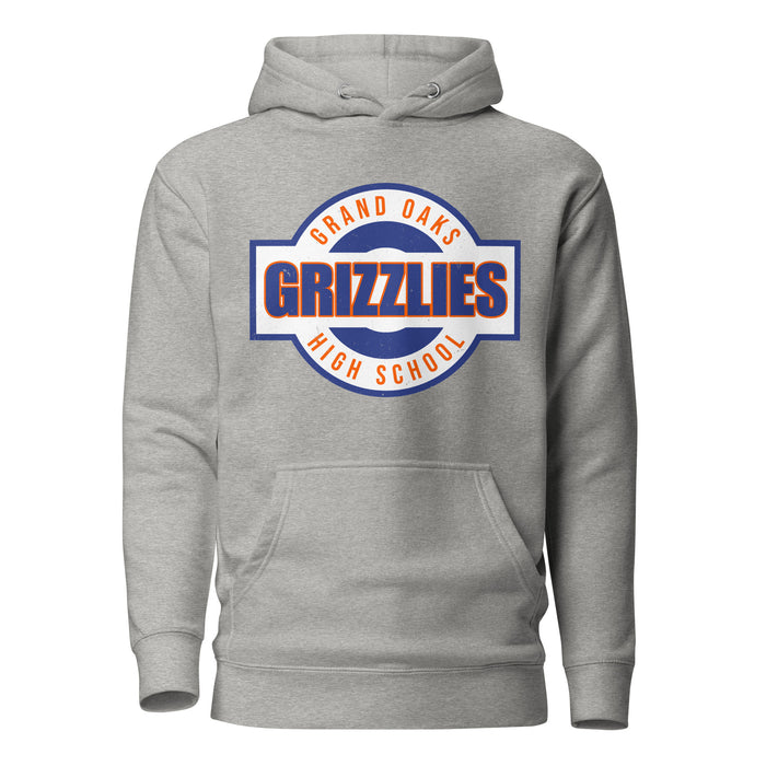 Grand Oaks High School Grizzlies Carbon Grey Premium Unisex Hoodie 011