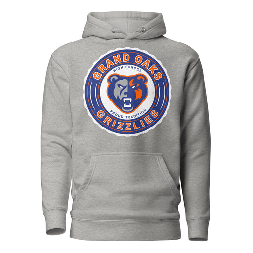 Grand Oaks High School Grizzlies Carbon Grey Premium Unisex Hoodie 216