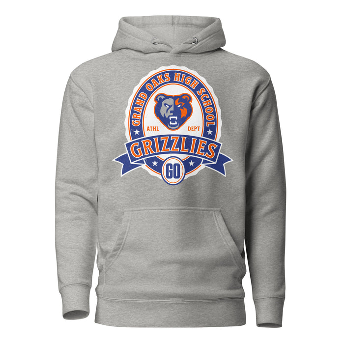 Grand Oaks High School Grizzlies Carbon Grey Premium Unisex Hoodie 212