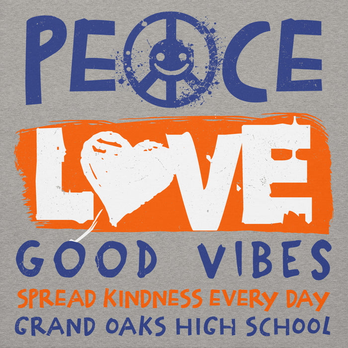 Close-up view of Grand Oaks High School Grizzlies Carbon Grey Premium Unisex Hoodie 240